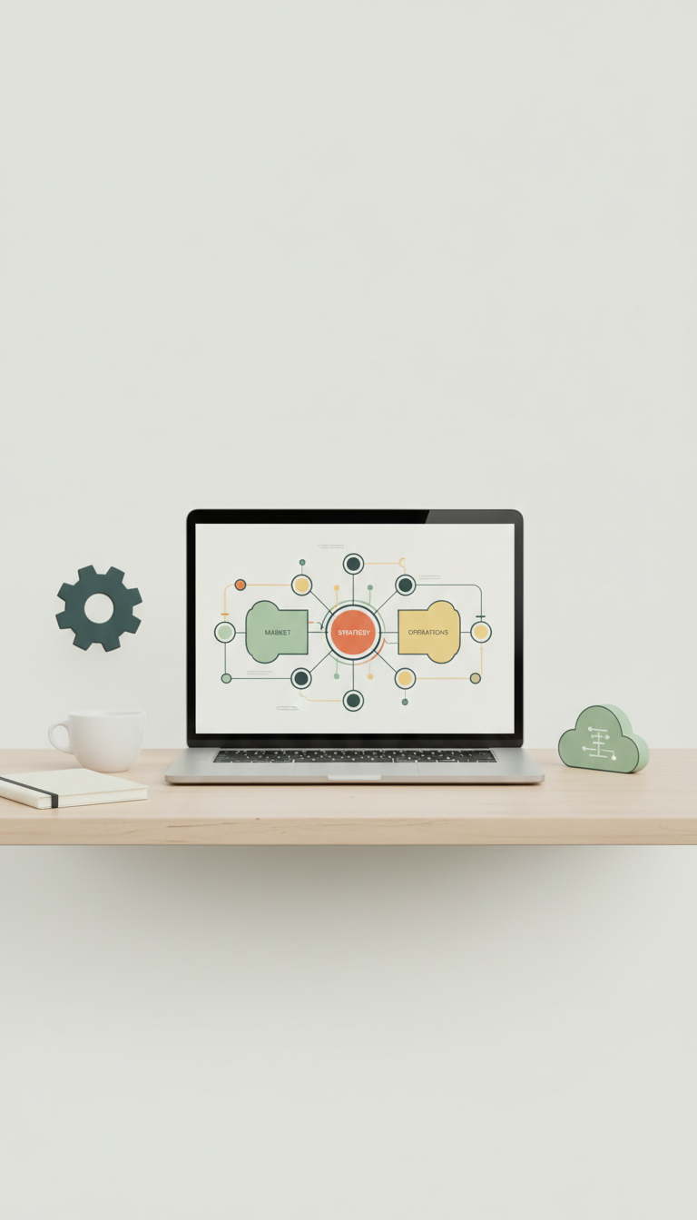 Business strategy dashboard with cloud sync